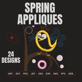 Spring Appliques: Embroidery Design Pack - FineryEmbroidery
